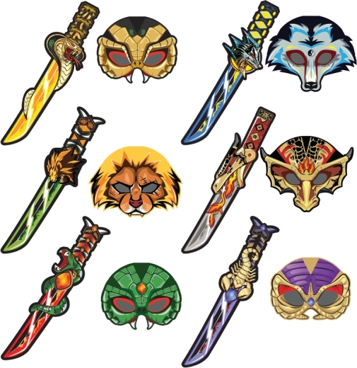 Kinder-Schaumschwert und -Schild mit Wolfsmotiv