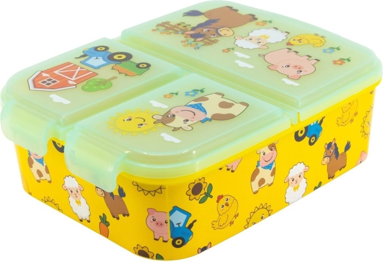 Große Stor-Lunchbox mit Fächern – Bauernhof