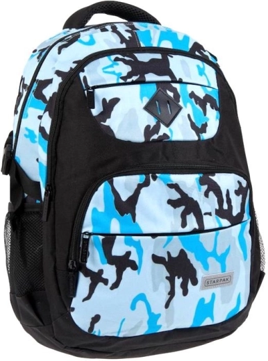 Schulrucksack Camouflage blau