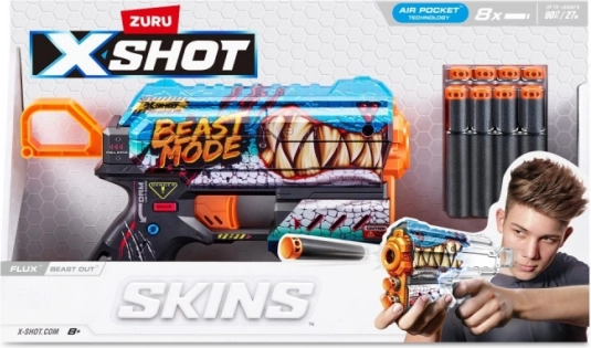 Schaumstoff-Blaster X-Shot Skins Flux – Beast Mode (8 Darts)
