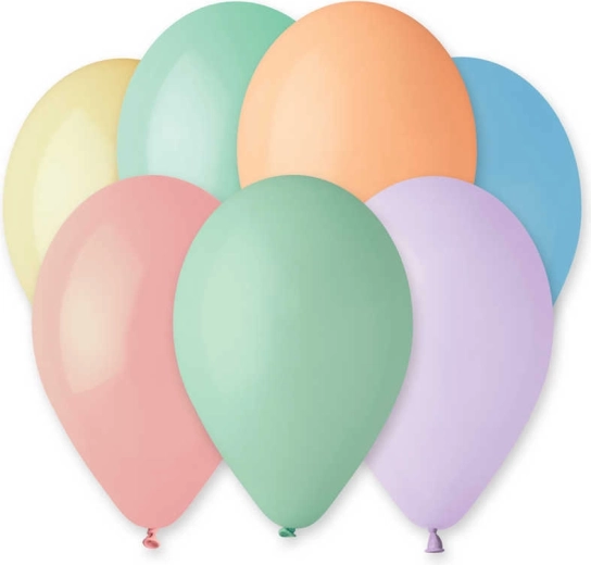 Gemar pastellfarbene Latexballons 26 cm – Set 10 Stk.