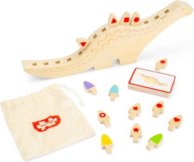 Bigjigs Toys Holz-Sortierspiel Dinosaurier