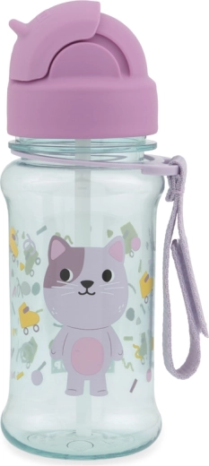 Skip Hop Kindertrinkflasche mit Trinkhalm Besties Squad Kätzchen 355 ml