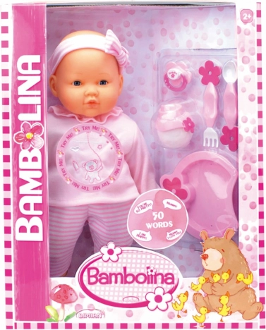 Puppe Bambolina sprechend pink