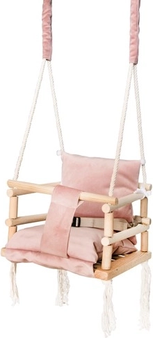 Kinderschaukel mit weichem Sitz CLEANABOO – Rosa