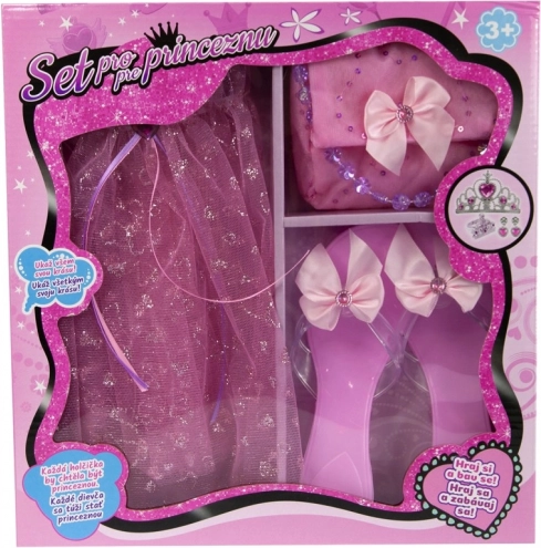 Rosa Prinzessinnen-Set – Röckchen, Schühchen und Handtasche
