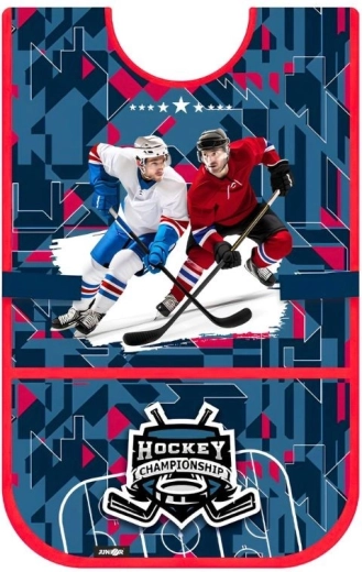 Kinder-Schürze im Poncho-Schnitt für den Kunstunterricht – Hockey