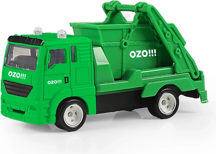 Metall-Müllwagen mit OZO-Container 7 cm