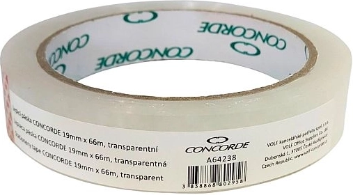 Klebeband CONCORDE 19 mm × 66 m transparent