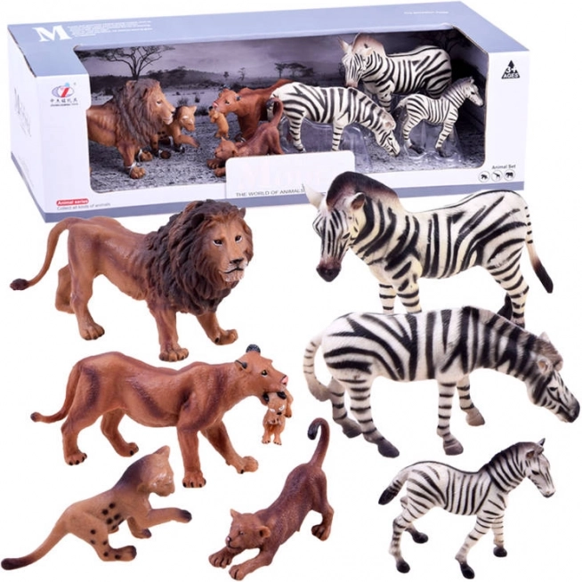 Safari-Figurenset mit Zebras und Löwen – Zebra und Löwe