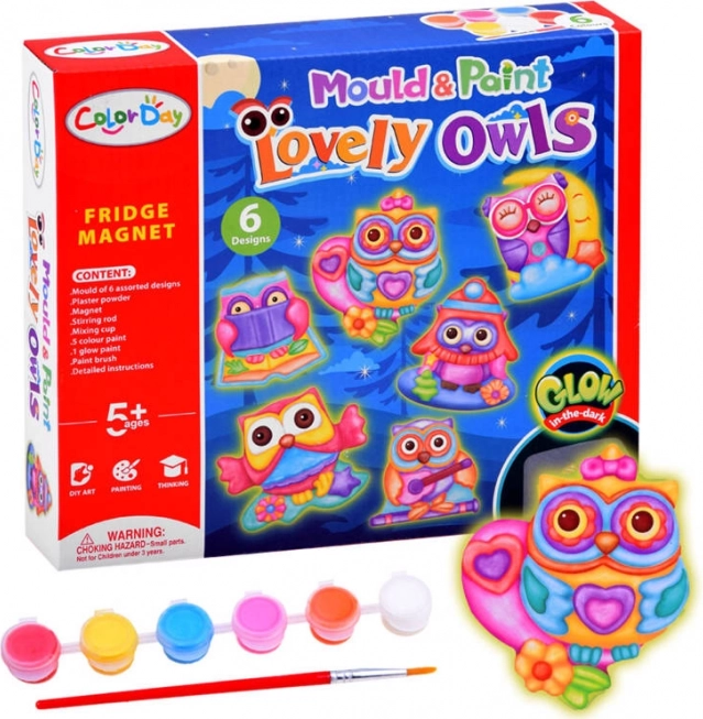 Kreativset zur Herstellung von Magneten – Eulen