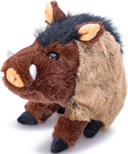 Plüsch-Wildschwein 22 cm – realistische sitzende Kuscheltierfigur