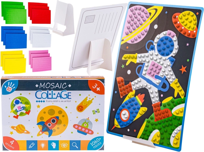 Kreatives Mosaik- und Collage-Set mit Schaumstoffstickern Weltraum – 1 Stück