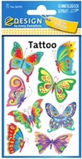 Schmetterlings-Tattoo - 1 Stück