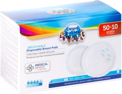 Canpol babies geformte, atmungsaktive Stilleinlagen 3D, 60 Stk (50 + 10 gratis)