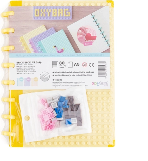 A5-Notizblock mit Noppen – gelb