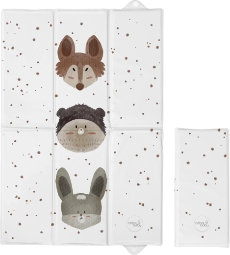 Ceba Baby Reise-Wickelunterlage Basic Cute Animals 60 × 40 cm