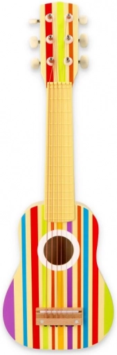 Regenbogen-Holzgitarre für Kinder