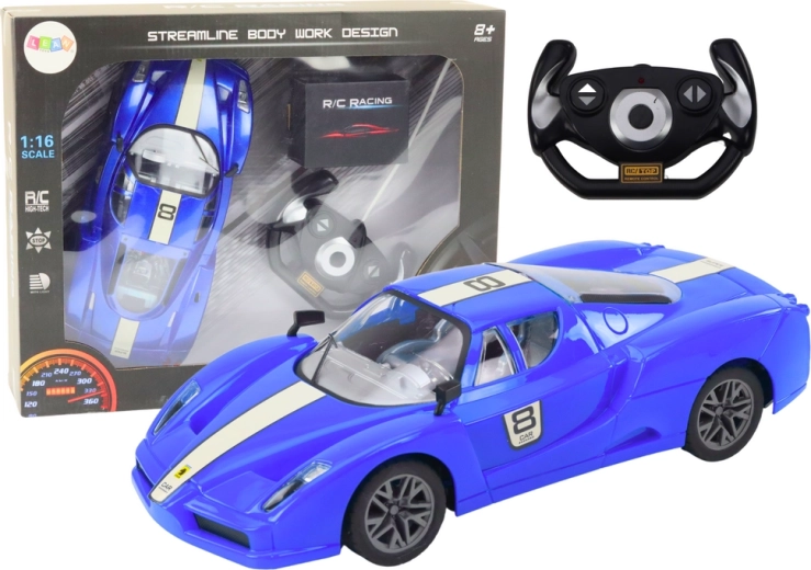 Ferngesteuertes Sportauto 1:16 R/C Blau