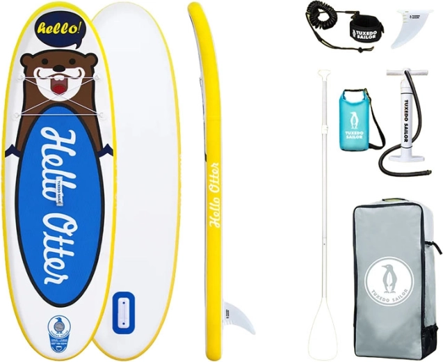 Aufblasbares Kinder-Paddleboard FunWater Tuxedo Sailor 240 cm (blau)