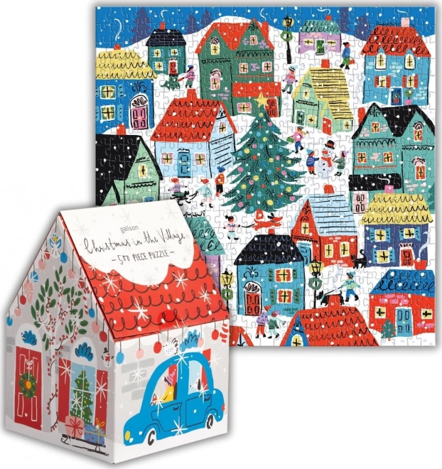 Weihnachtspuzzle 'Weihnachten im Dorf' 500 Teile