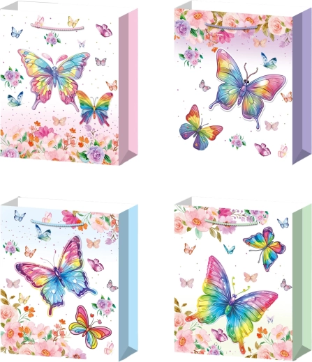 Geschenktasche S Regenbogen-Schmetterling