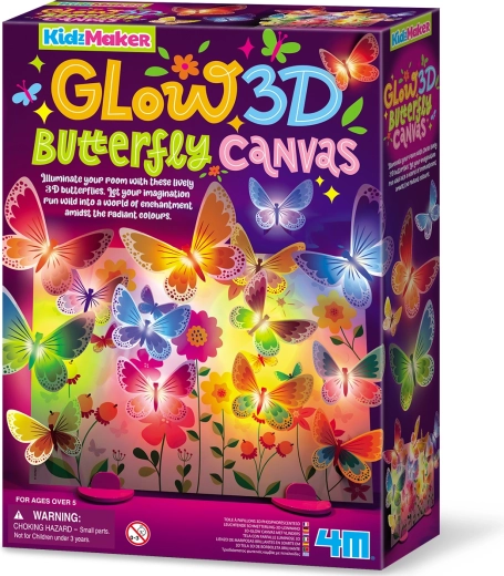 KidzMaker leuchtende 3D-Schmetterlingsleinwand