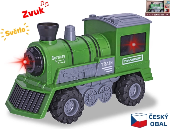 Grüne Lokomotive 22,5 cm im Maßstab 1:16 mit Licht und Sound