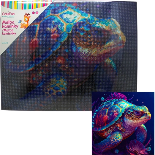 Diamantmalerei – Nachtschildkröte 40 × 50 cm