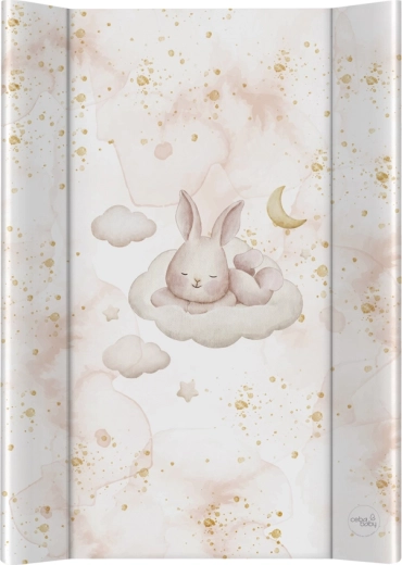 Ceba Baby Wickelauflage mit fester Platte 50 × 70 cm Ultra Light Sleepy Bunny