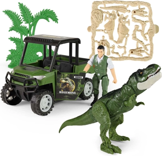 Action-Set Dino-Park mit Auto und Dinosaurier mit Sound
