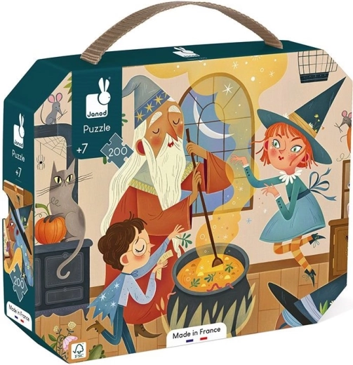 Janod Puzzle im Koffer Magische Zauberschule – 200 Teile