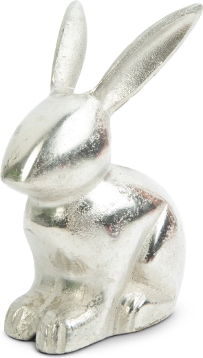 Österliche Dekoration aus Aluminium, Hase, 16 × 10 cm