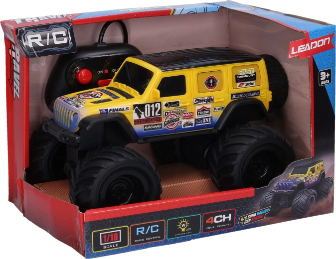 Geländegängiges RC-Auto mit Fernbedienung und Lichteffekten