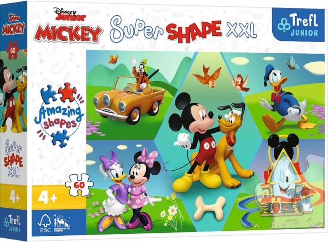 Kinderpuzzle 60 Teile XXL Super Shape – MICKEY MOUSE