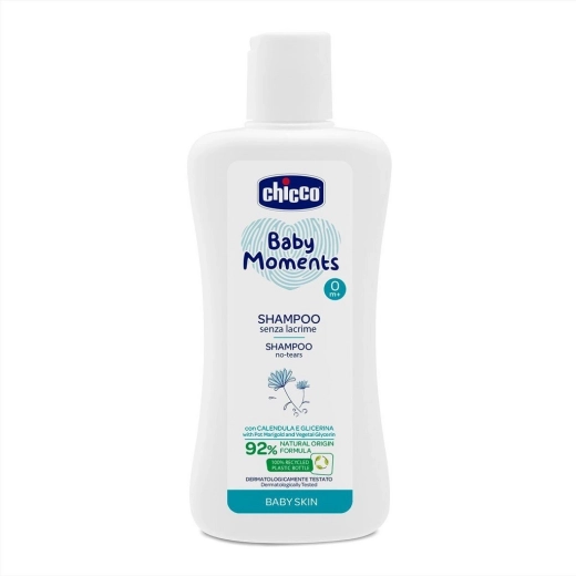 Chicco Baby Moments Kindershampoo 92 % natürliche Inhaltsstoffe 200 ml