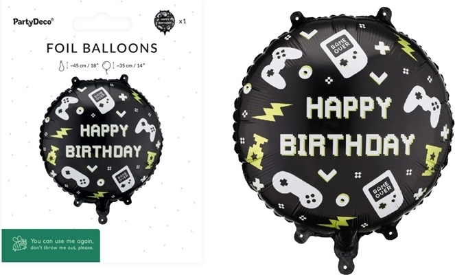 Folienballon Pastille „Happy B-day“ Mix 35 cm - 1 Stück