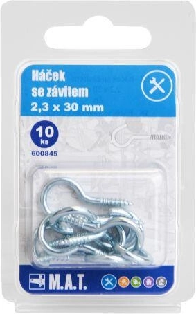 Hakenschraube 30 × 2,3 mm, verzinkt (10 Stk.)