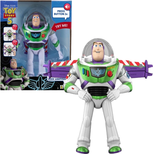 Mattel Disney Pixar Toy Story 5 interaktive Figur Buzz Lightyear 27 cm (englische Sprüche)
