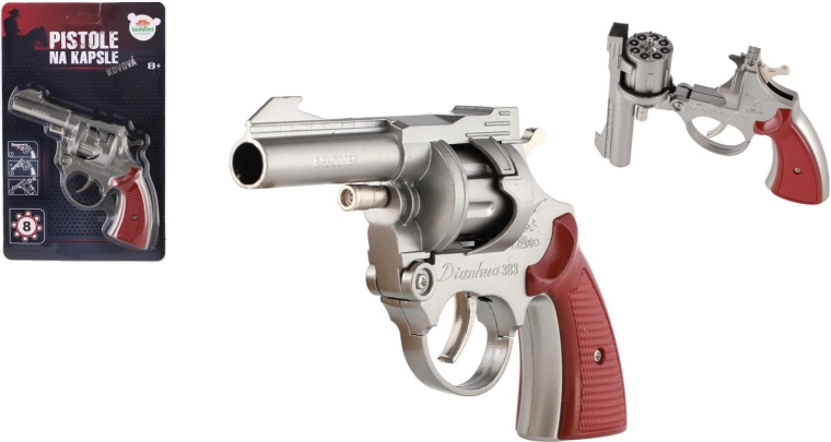 metallische 8-Schuss-Kapsel-Pistole, 18 cm