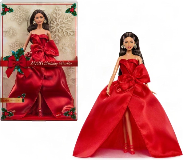 Mattel Barbie Signature Weihnachts-Sammlerpuppe 2026 im roten Kleid - 1 Stück