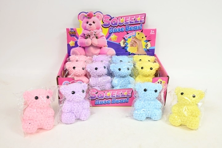 Anti-Stress-Quetschbär (Squishy) im Verkaufsdisplay 12 Stk.