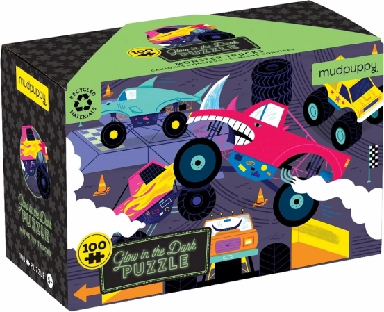 Puzzle Leuchtende Monstertrucks von Mudpuppy - 100 Teile