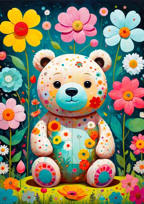 Enjoy Puzzle Blumen‑Teddybär, 1000 Teile