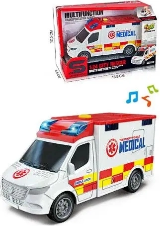 Kinder-Rettungswagen Bigtoys mit Licht und Sound
