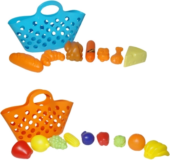 Obst und Gemüse im Korb – Lebensmittel-Set für Kinder
