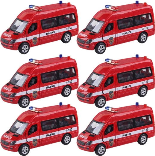 Metall-Feuerwehrfahrzeug Mercedes‑Benz 1:32 mit Licht und Sound