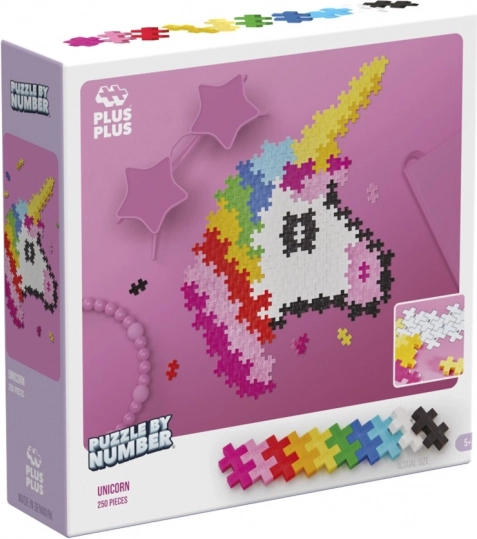 Plus Plus Puzzle nach Zahlen - Einhorn 250 Stk