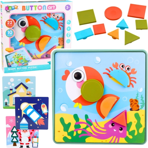 Kreatives geometrisches Puzzle – pädagogisches Mosaik für Kinder (35 Teile)