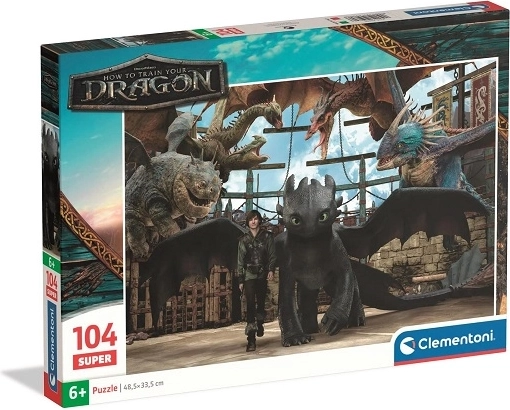 Clementoni SuperColor Puzzle Drachenzähmen leicht gemacht 104 Teile